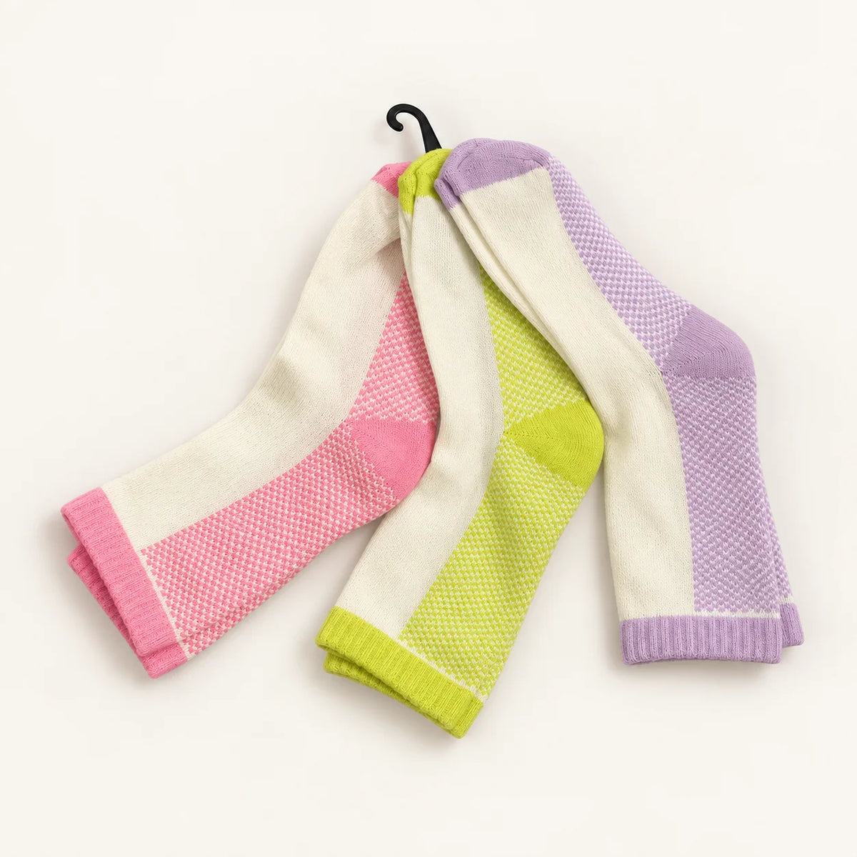 Girls Colorblock Crew Socks – Pack of 3
