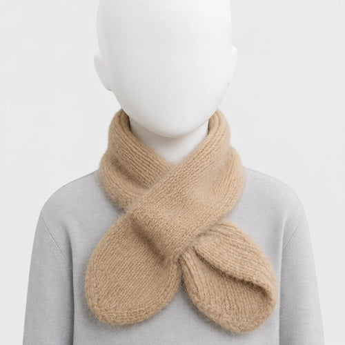 Beige Knitted Kids Scarf