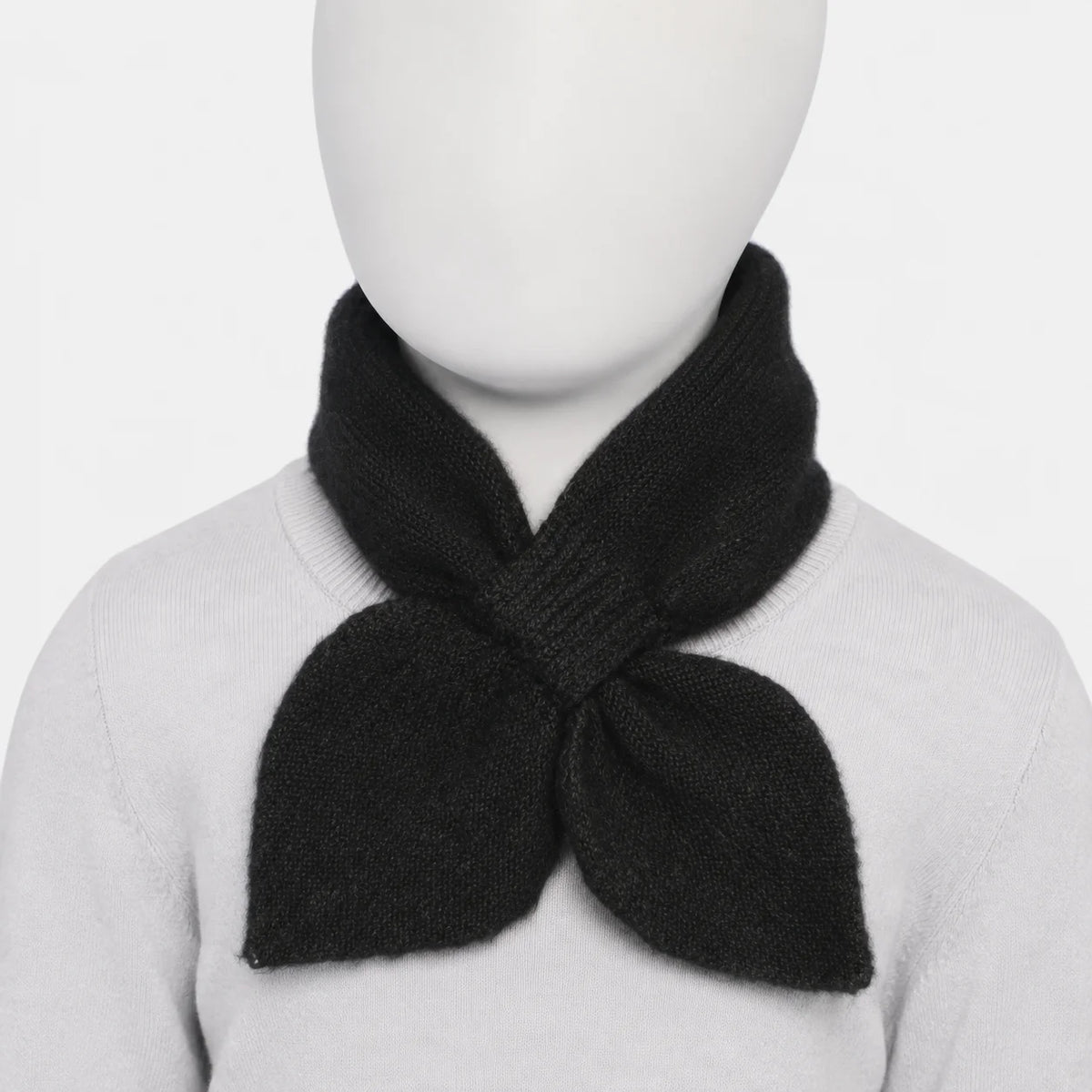 Black Knitted Kids Scarf