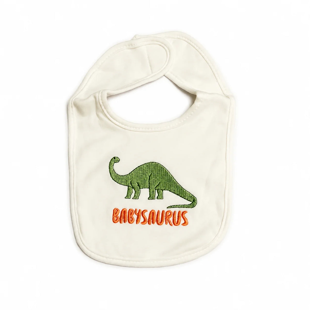 Off-White Dinosaur Baby Bib