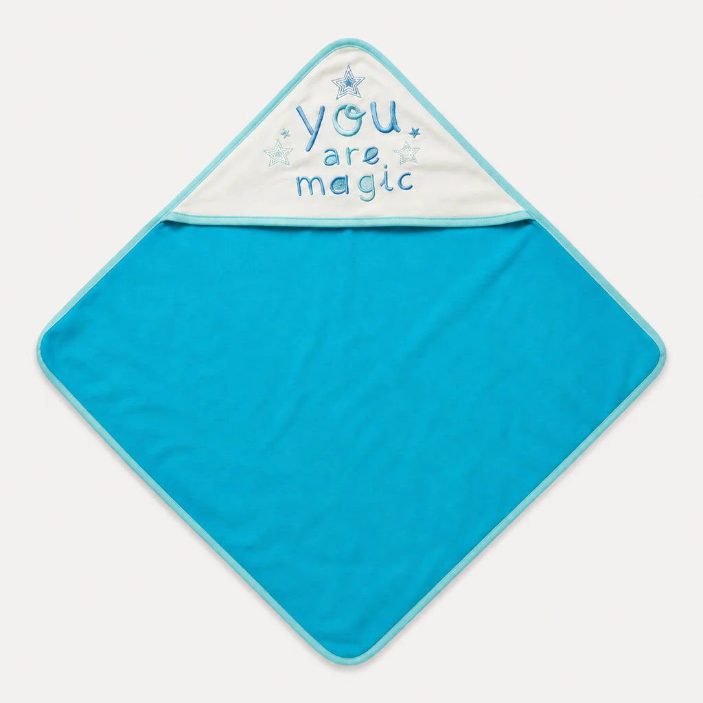 Blue You Are Magic Hooded Baby Towel