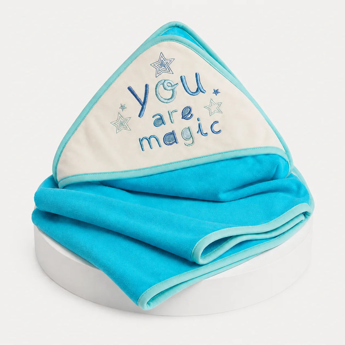 Blue You Are Magic Hooded Baby Towel