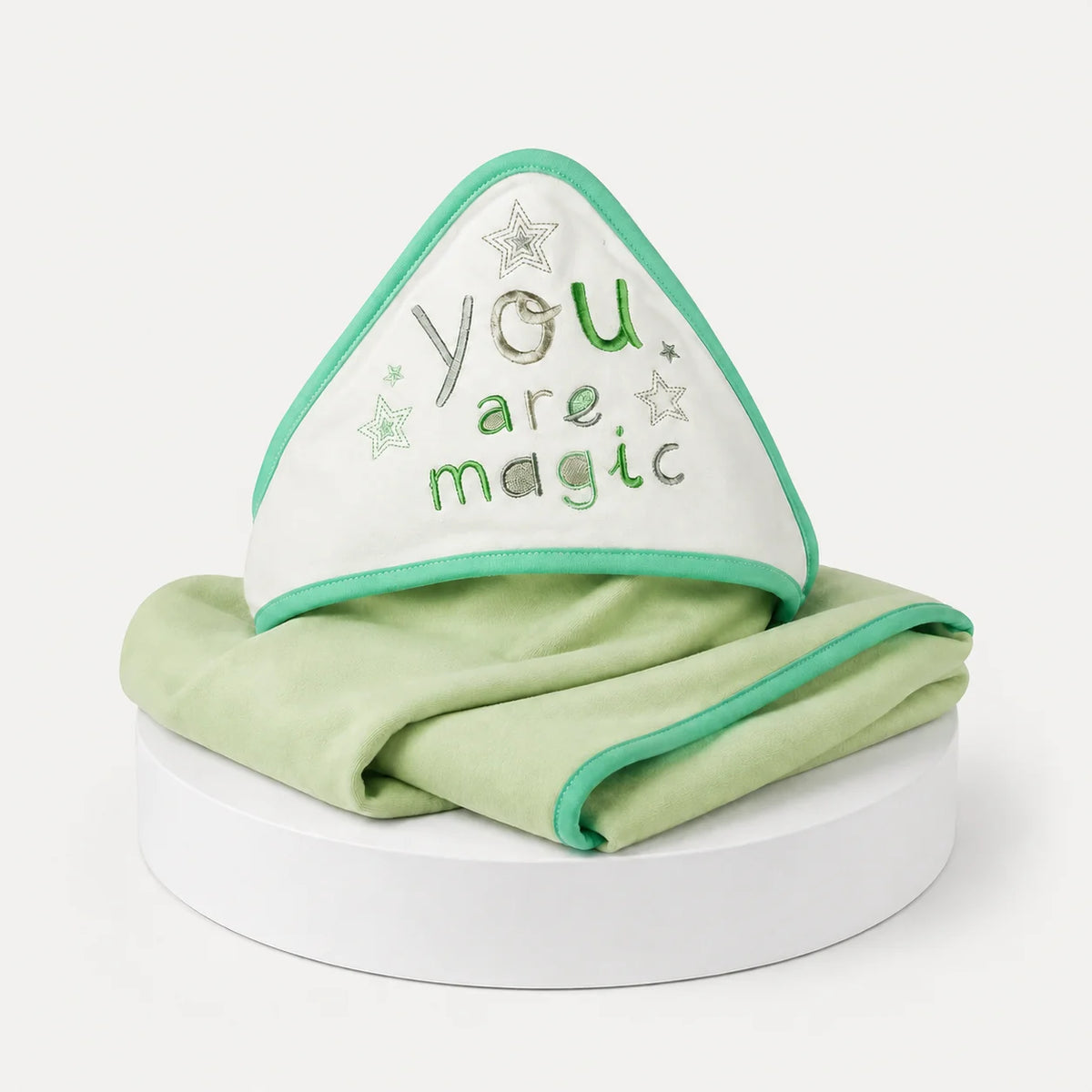 Light Green You Are Magic Hooded Baby Towel