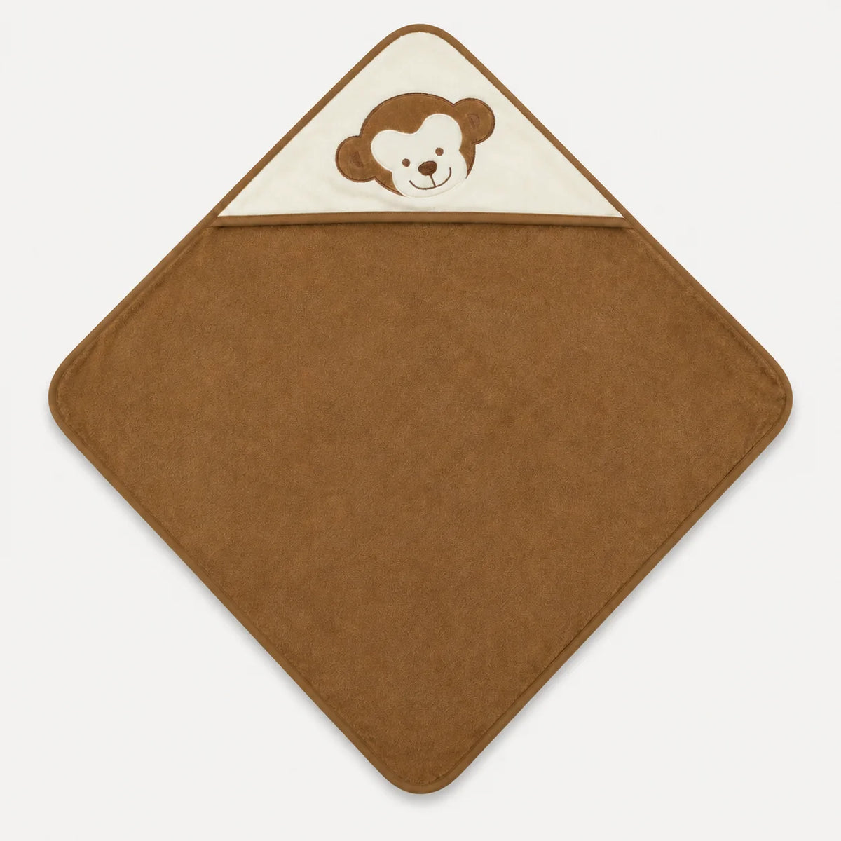 Brown Monkey Hooded Baby Towel