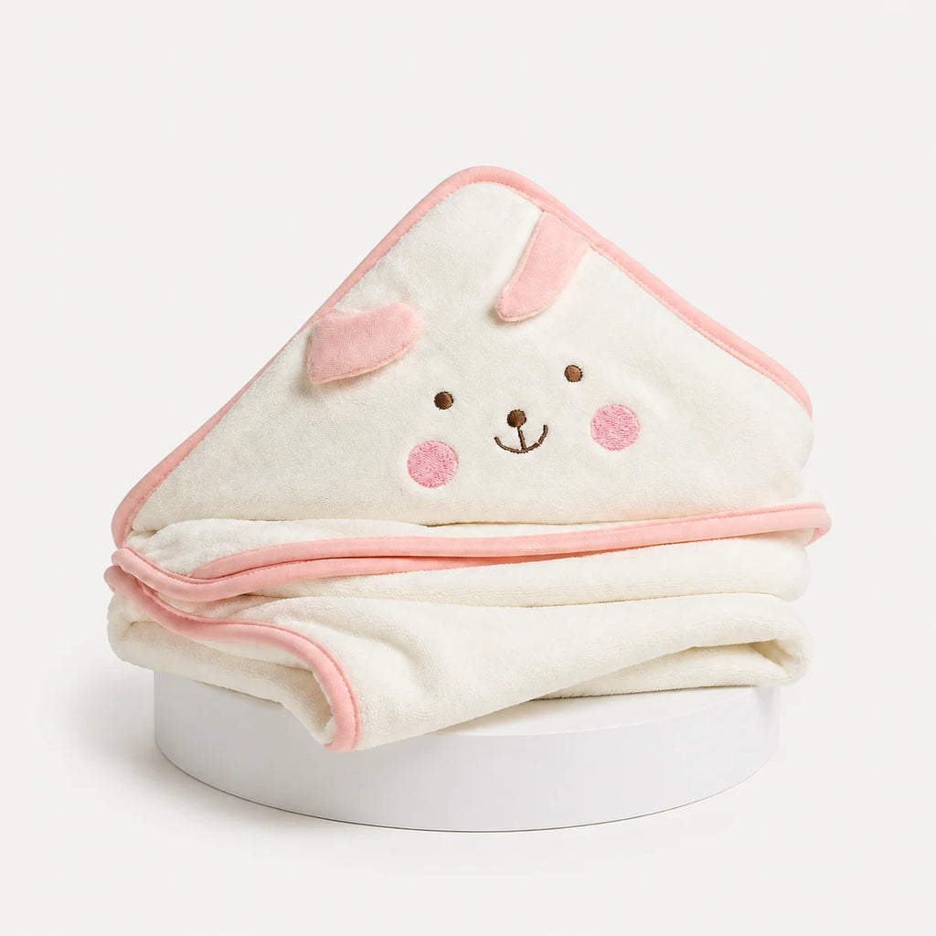 Off-White Bunny Hooded Baby Towel