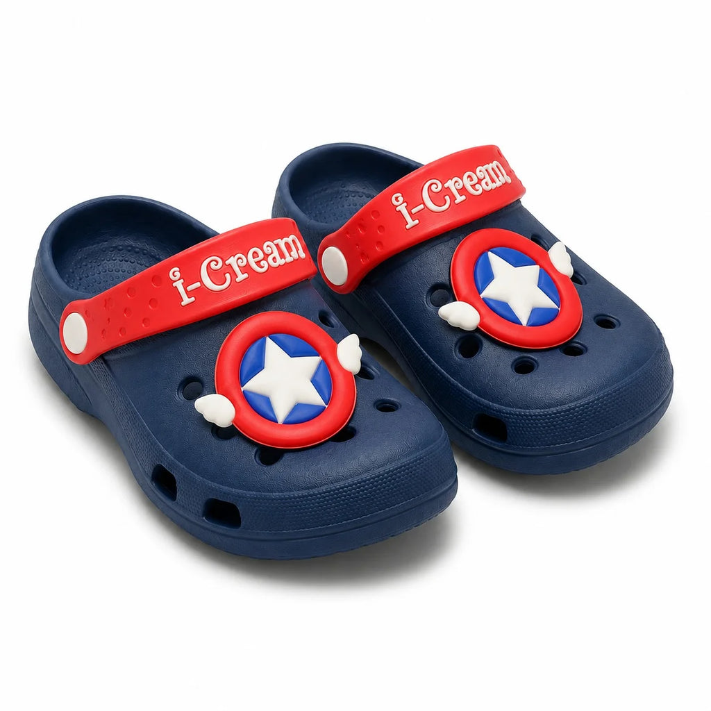 Kids Navy Blue Star Clogs – Hero Star | SH-003