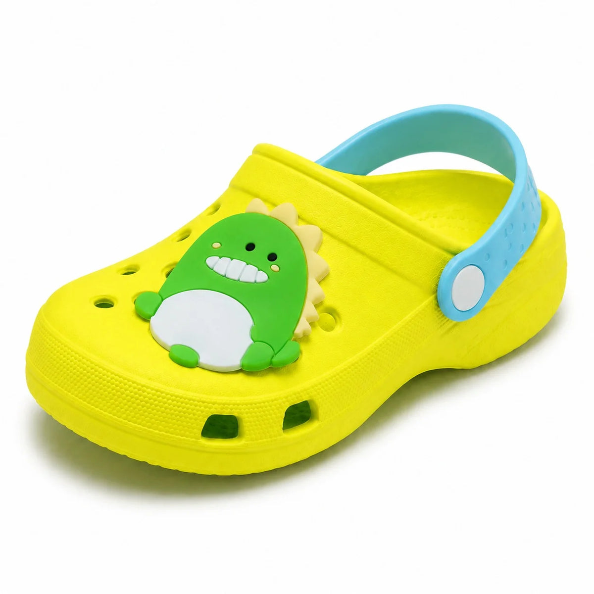 Kids Lime Green Dinosaur Clogs – Happy Dino | SH-005