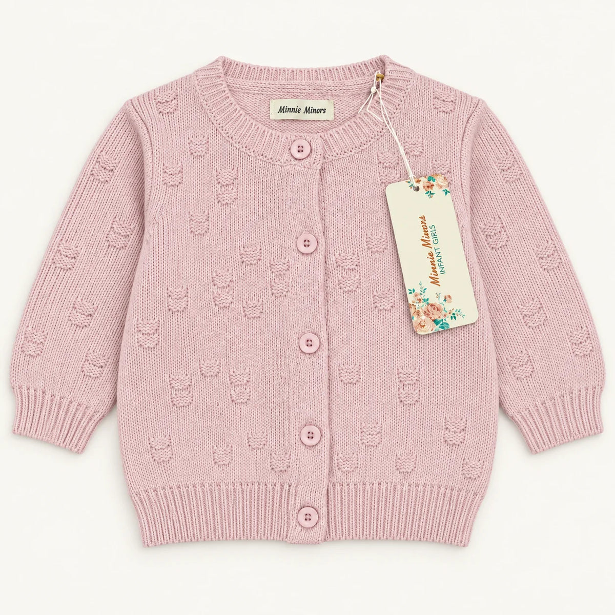 Red Smocked Baby Dress & Pink Cardigan Set
