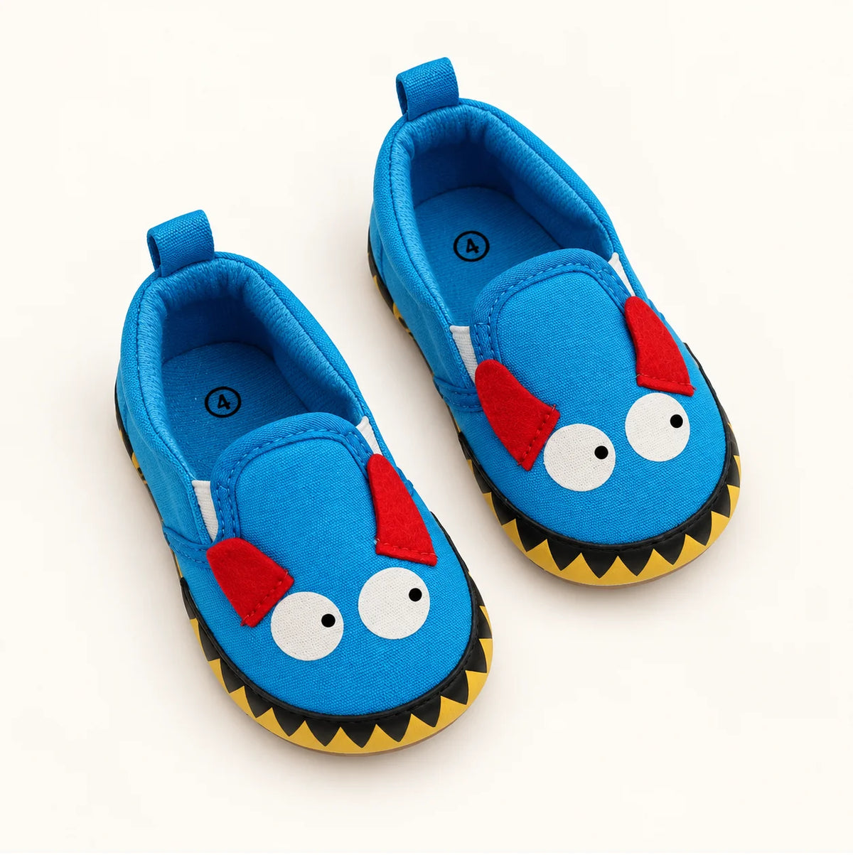 Minni Toes Blue Monster Baby Slip-On Shoes