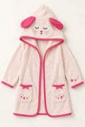 Light Pink Bunny Hooded  Bathrobe for Kids