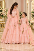 Customized Blush Peach Embellished Matching Lehenga Kurti