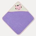 Purple Cat Hooded Baby Towel