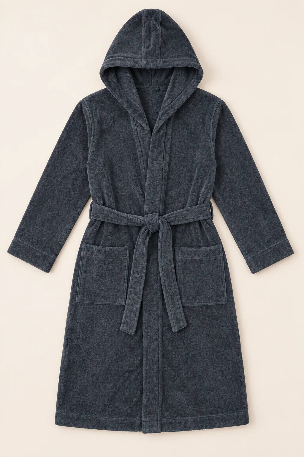 Dark Grey Hooded Bathrobe