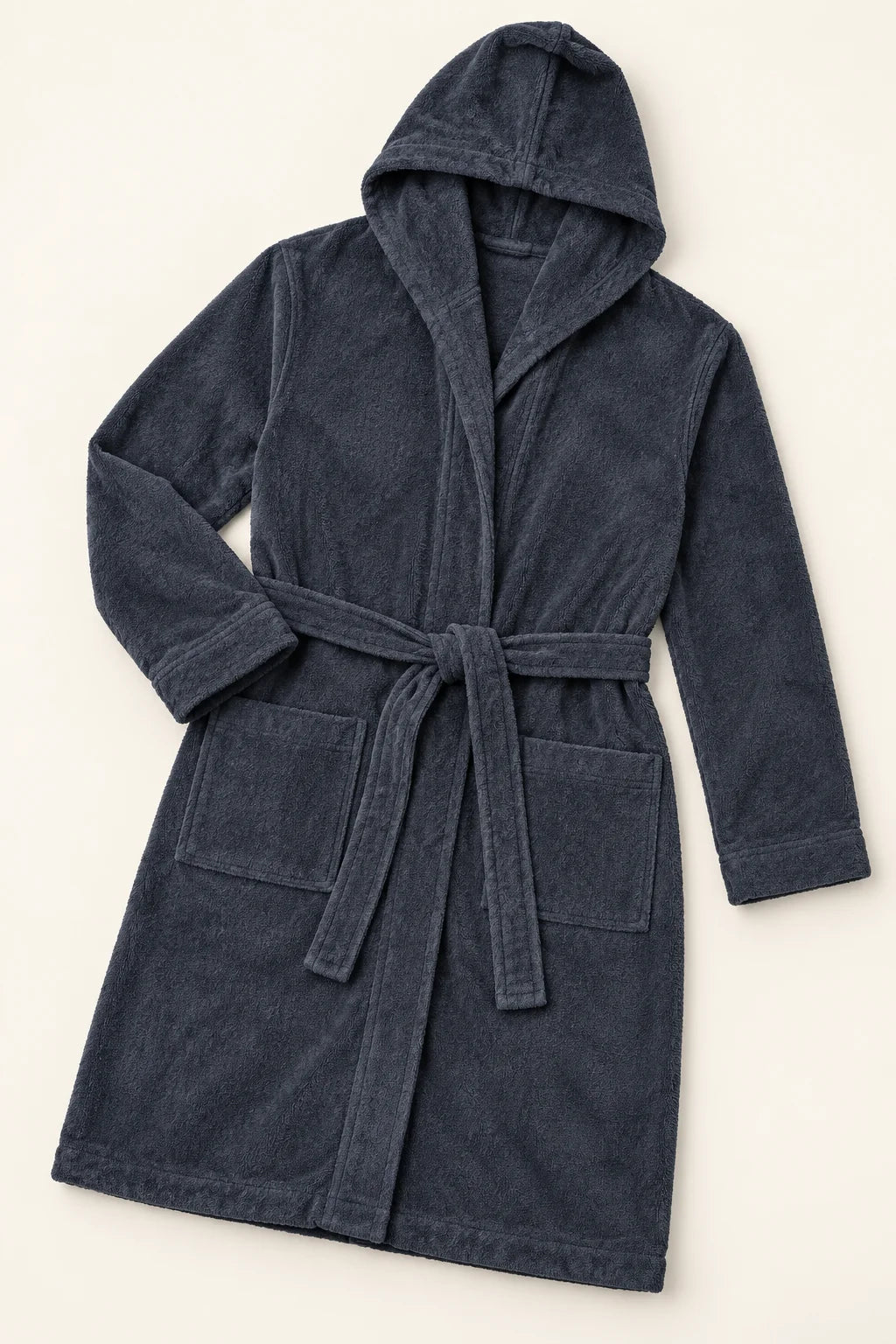 Dark Grey Hooded Bathrobe