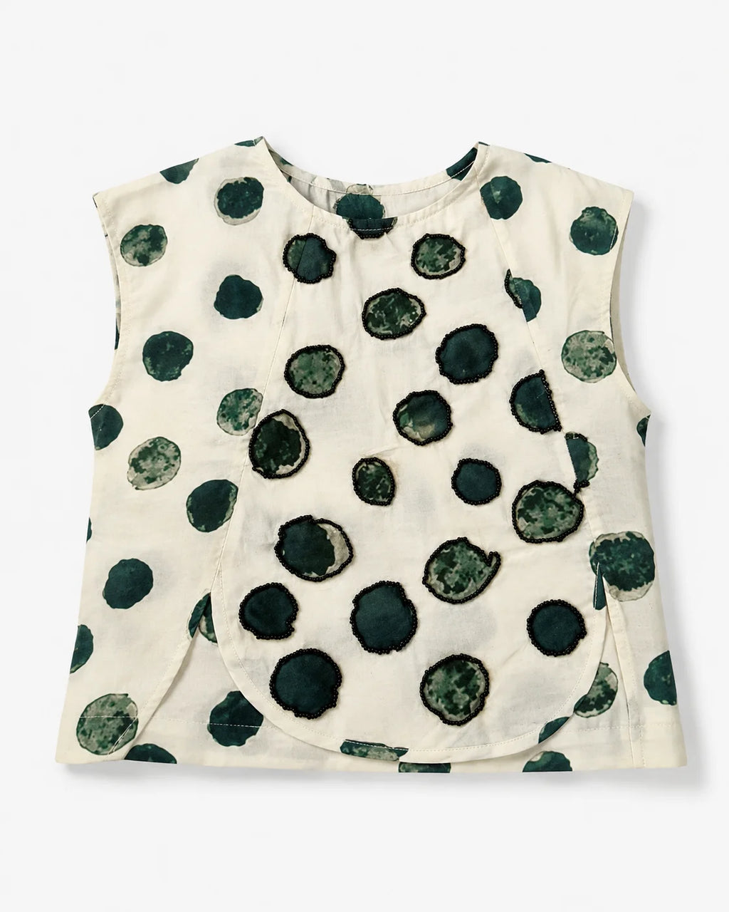 Off-White Polka-Dot Summer Top for Girls