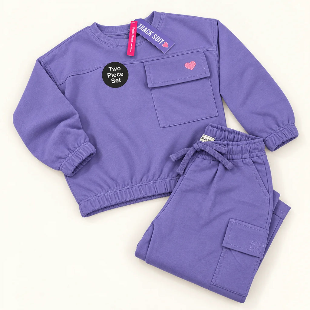 Purple Cargo-Style Kids’ 2-Piece Tracksuit