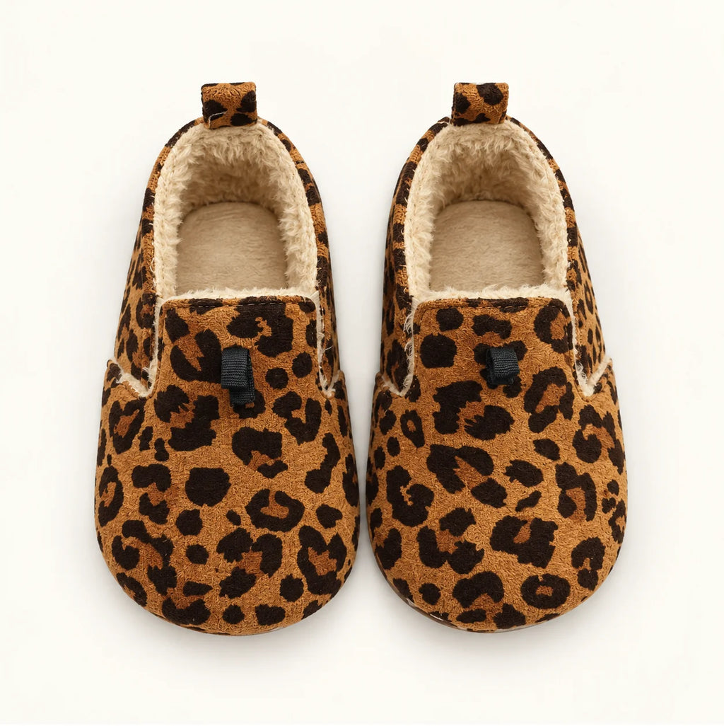 Minni Toes Leopard Print Baby Slip-On Shoes