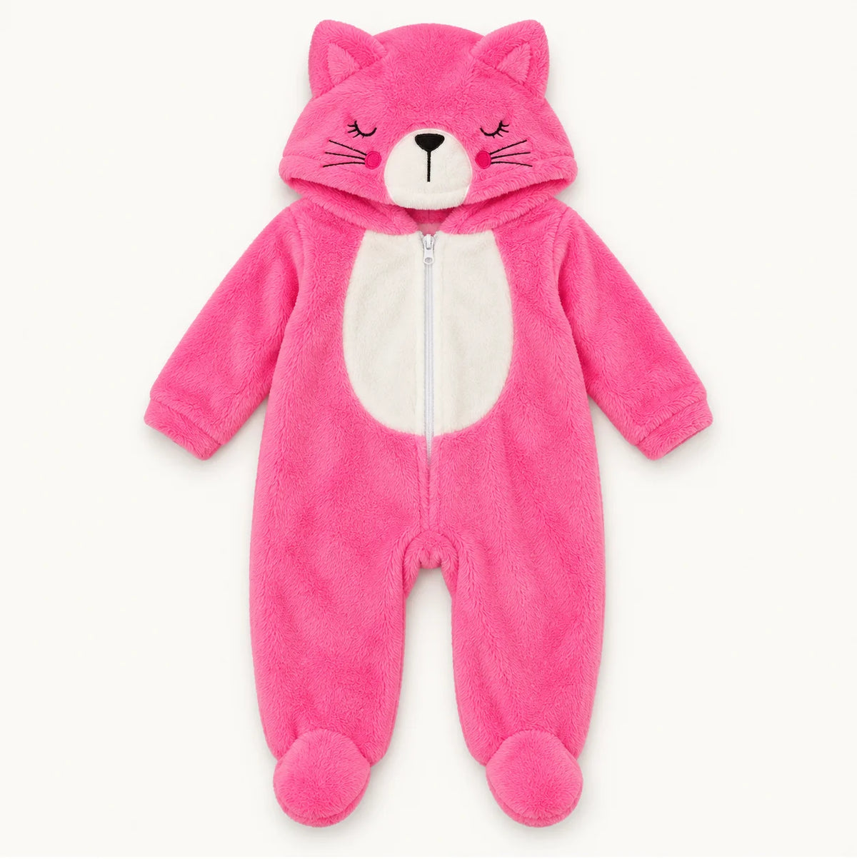 Rainbow Print Baby Outfit & Pink Hooded Onesie Set
