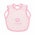 Pink & White Striped Heart Bib