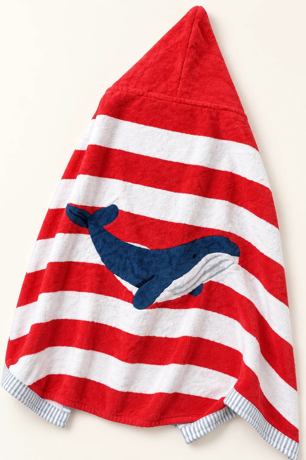 Red Stripe Hooded Bathrobe for Kids