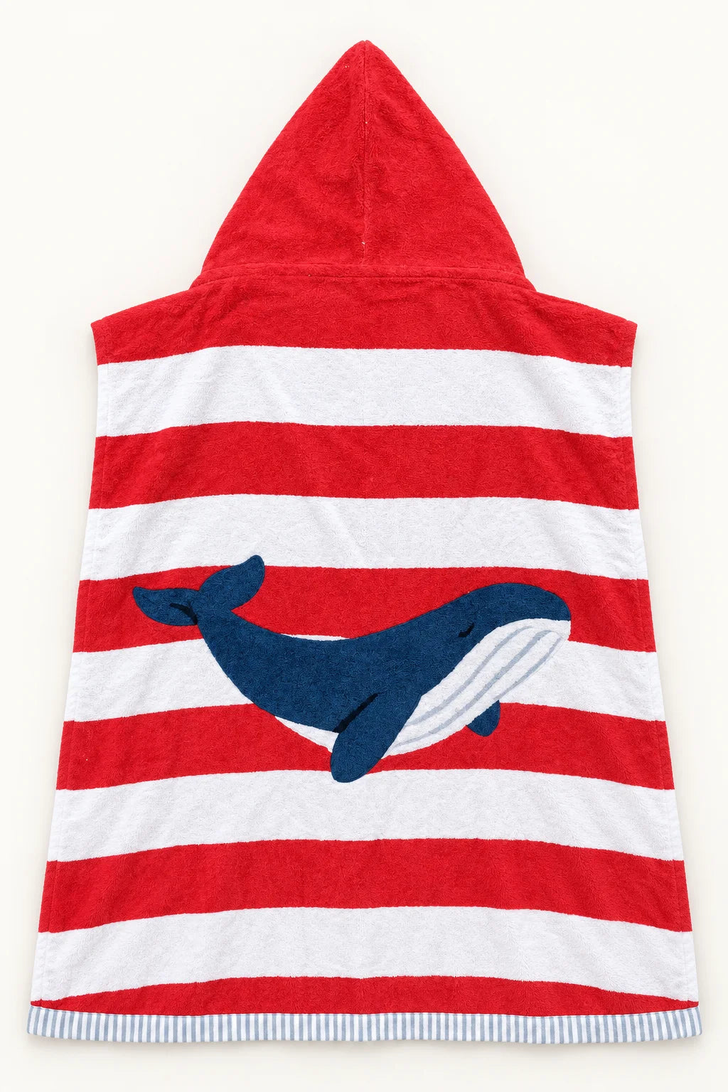 Red Stripe Hooded Bathrobe for Kids