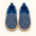 Minni Toes Blue Printed Baby Slip-On Shoes