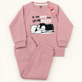 Pink Sleeping Cat Girls’ 2-Piece Nightwear Set