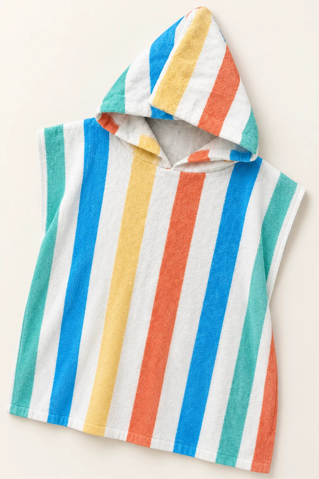 Rainbow Stripe Hooded Bathrobe  for Kids