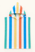 Rainbow Stripe Hooded Bathrobe  for Kids