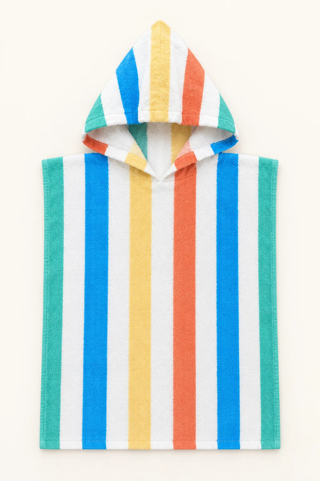 Rainbow Stripe Hooded Bathrobe  for Kids