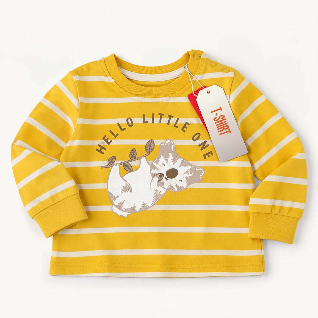 Striped Baby Tops & Knitted Sweater – Pack of 3